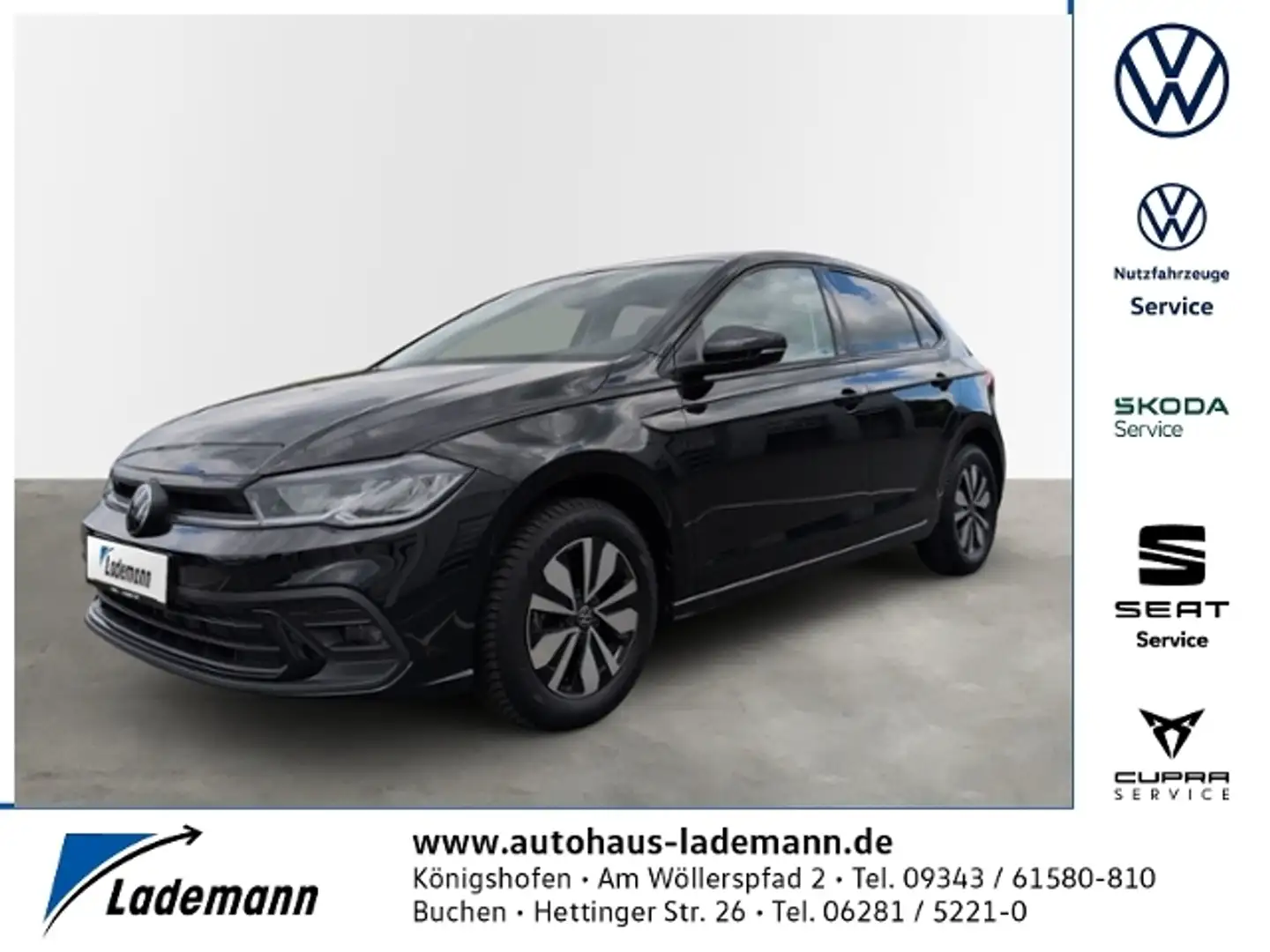 Volkswagen Polo 1.0 TSI DSG GOAL AHK+RFK+NAVI.+ACC+LED+SIHZ Schwarz - 1
