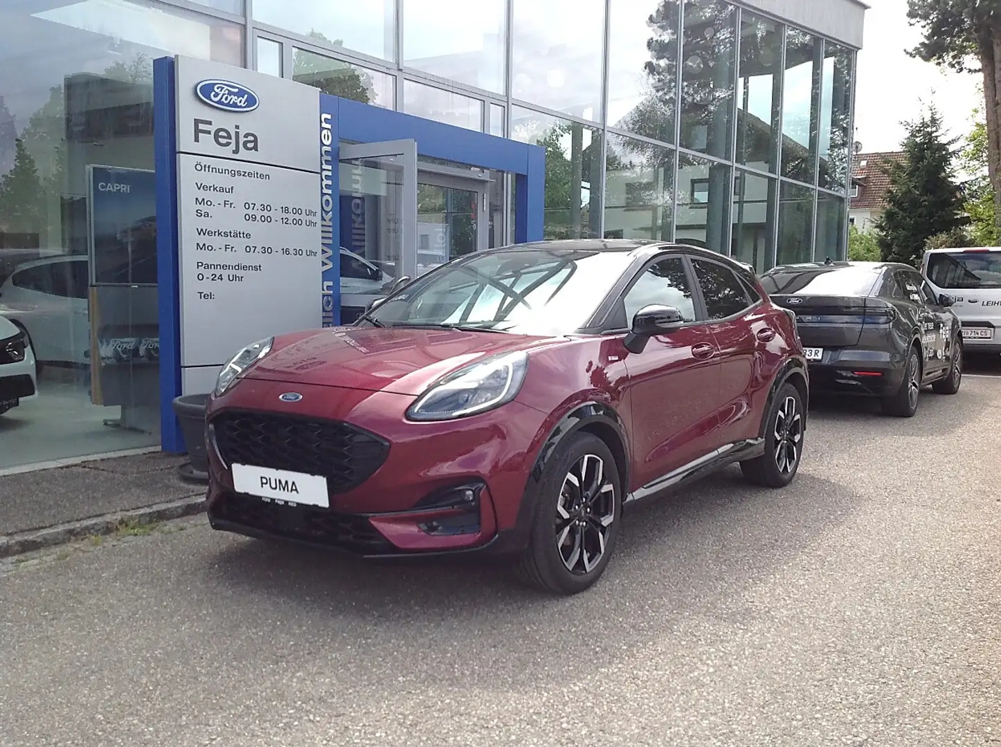 Ford Puma 1,0 EcoBoost Hybrid Vivid Ruby Edition Rot - 1
