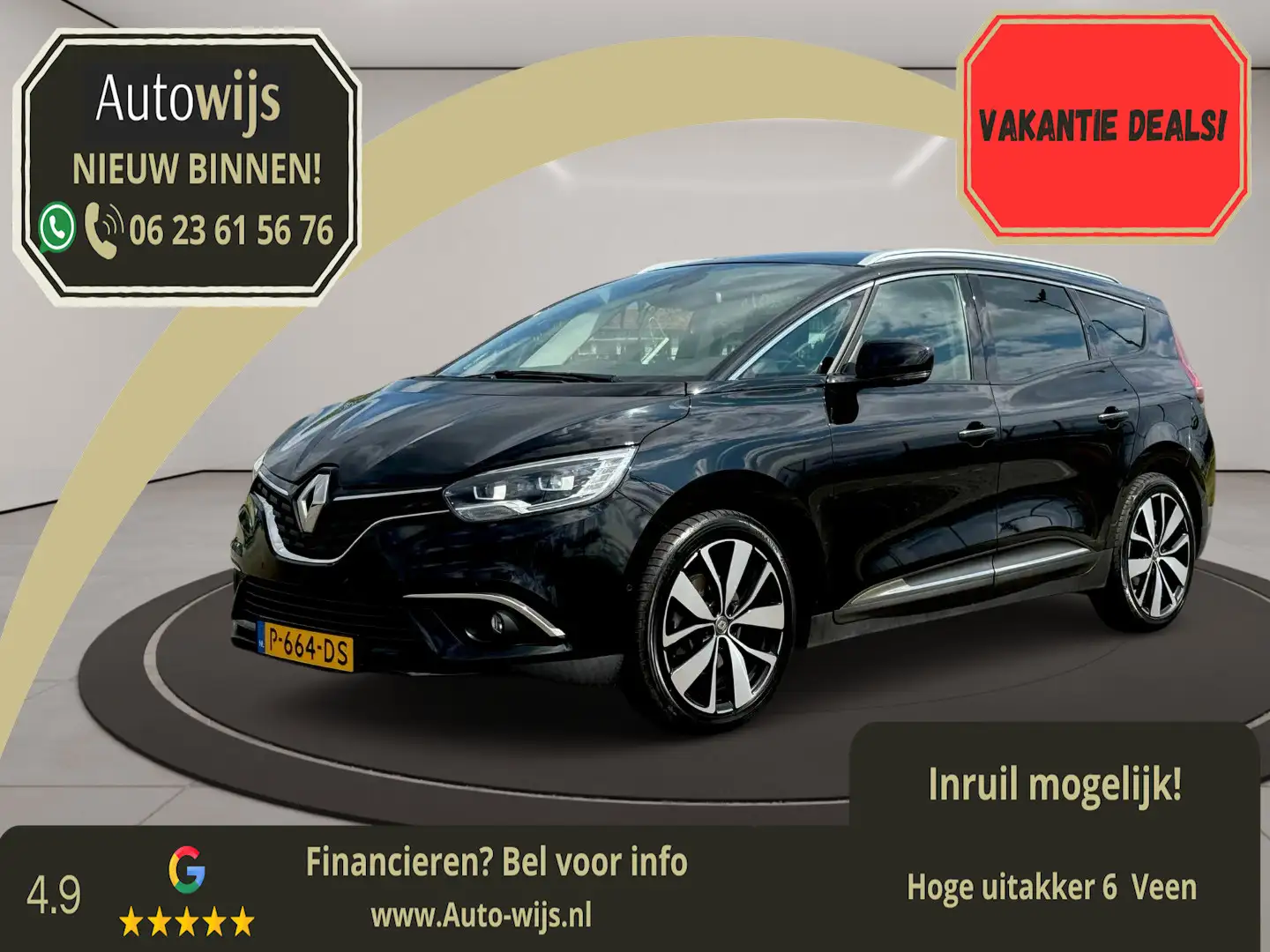Renault Grand Scenic 1.5 dCi Initiale Paris 7p.|AUT|Trekhaak|7-Persoon| Zwart - 1