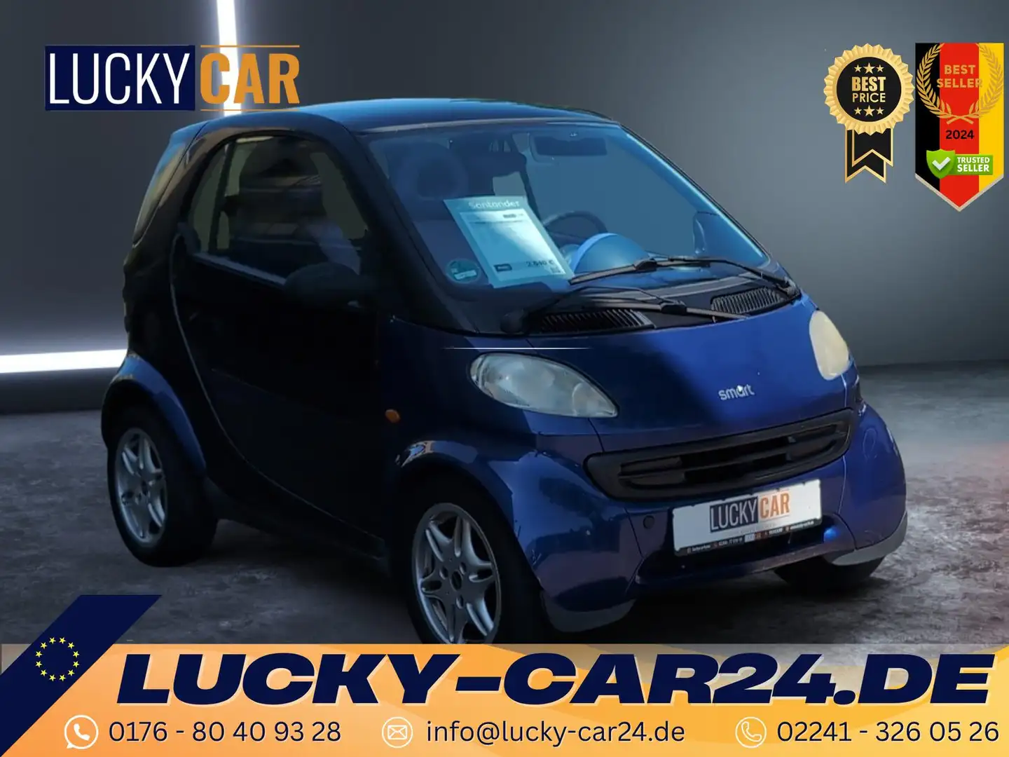 smart city-coupé/city-cabrio AUTOMATIK/KLIMA/GARANTIE 40 kW (54 PS), Automatik Bleu - 1