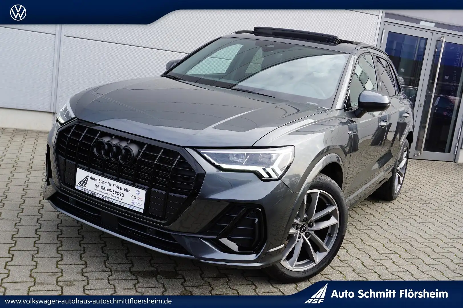 Audi Q3 S line 35 TFSI S tronic Pano,LED,AHK,Navi,RFK Grau - 1