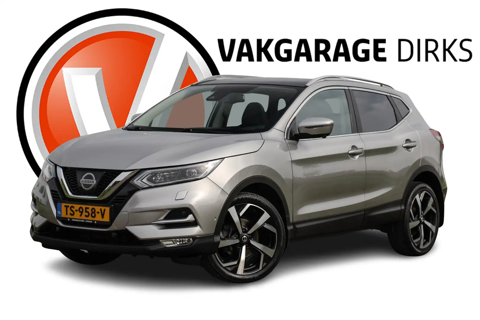 Nissan Qashqai 1.2 Tekna Aut. ✅ LED ✅ Pano ✅ Trekhaak Grijs - 1