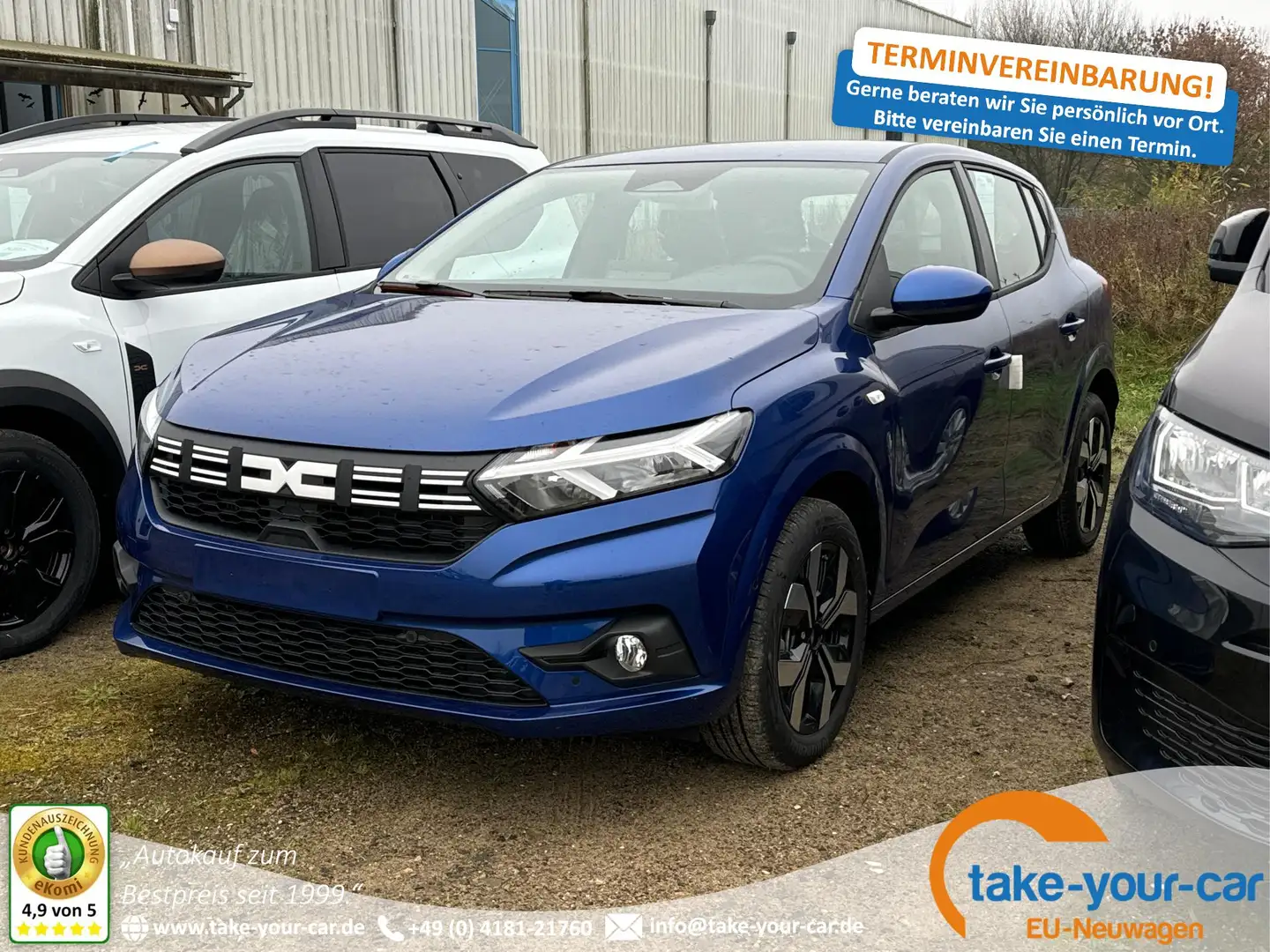 Dacia Sandero Expression KAMERA+SHZ + PDC+ DAB+ KLIMA 1.0 TCe... Blau - 1