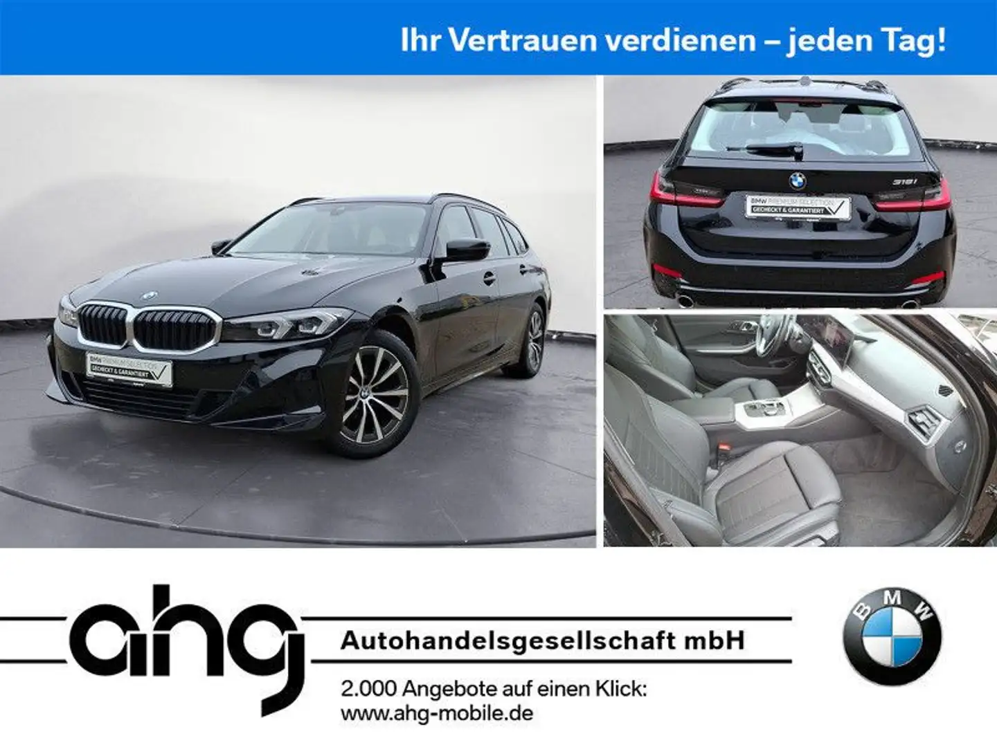 BMW 318 i Touring Navi Sportsitze RFK Wireless Sitzh. Schwarz - 1