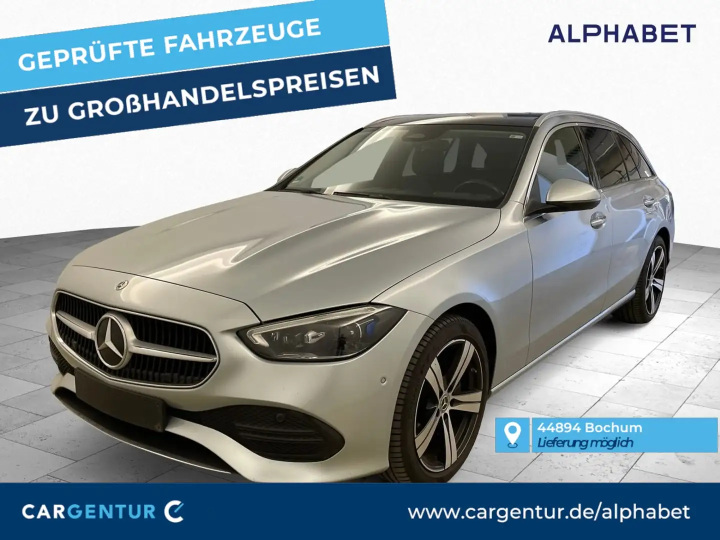 Mercedes-Benz C 200 d T Avantgarde Pano S-Dach StHz ACC Key Argent - 1