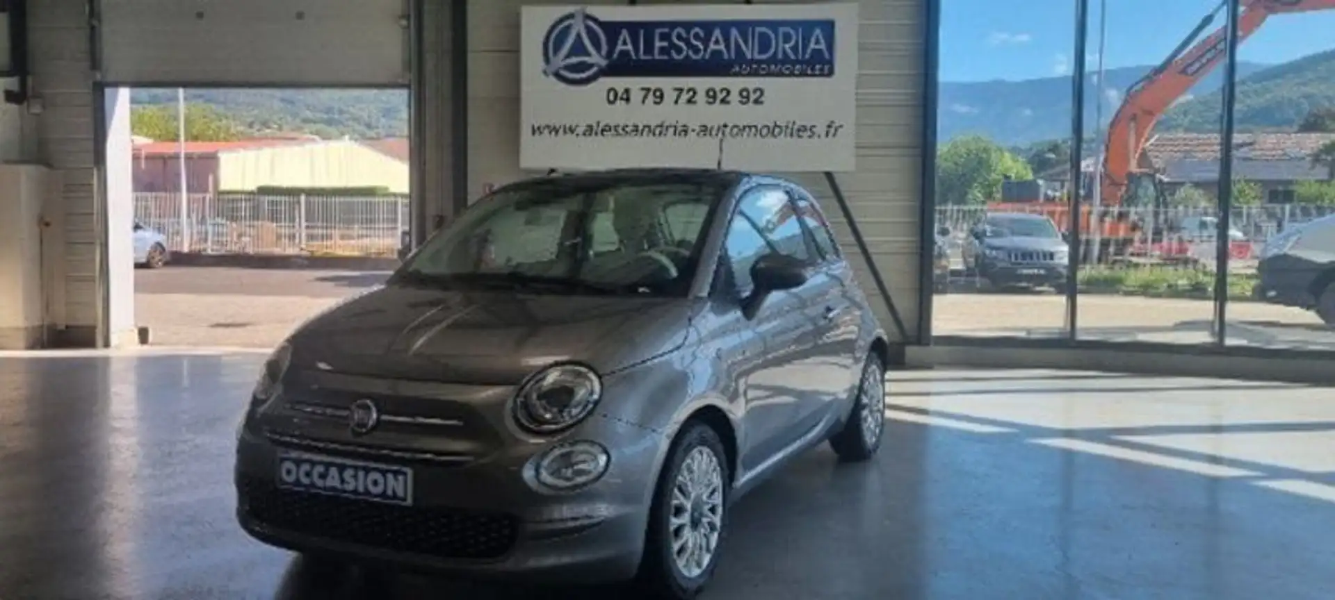 Fiat 500 Série 8 EURO 6D-TEMP 1.0 70 ch Hybride BSG S/S Lounge 3P Gris - 1