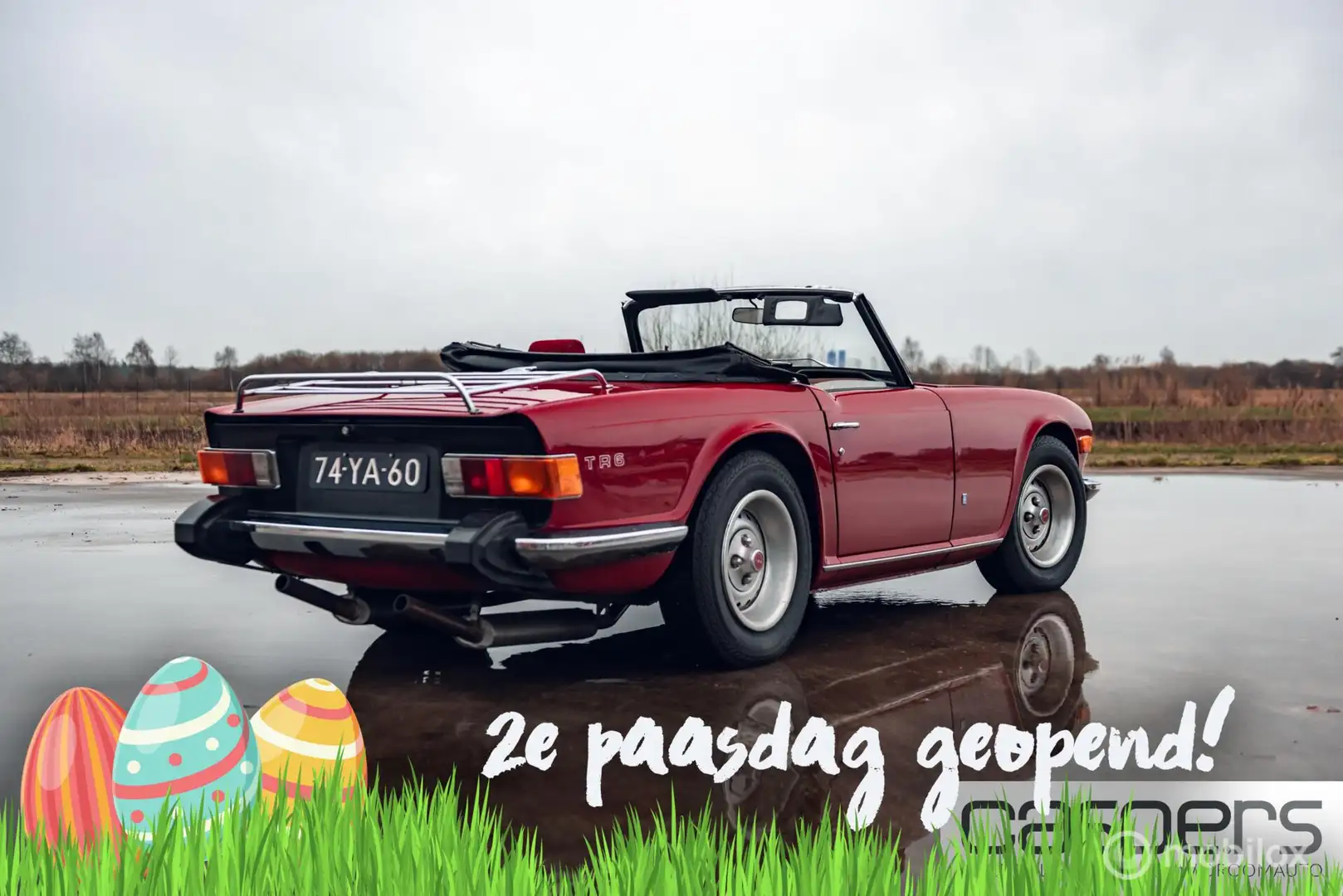 Triumph TR6 Soft Top Rojo - 2