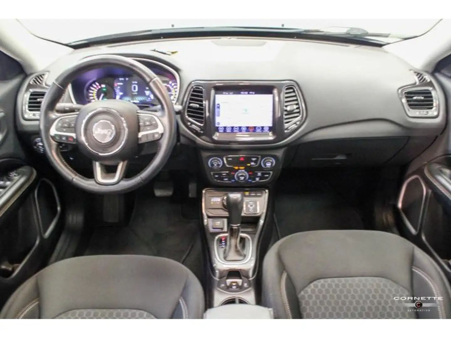 Jeep Compass 1.3 TURBO PHEV T4 190 4WD BLUE APPLE CARPLAY, SENS Zwart - 2