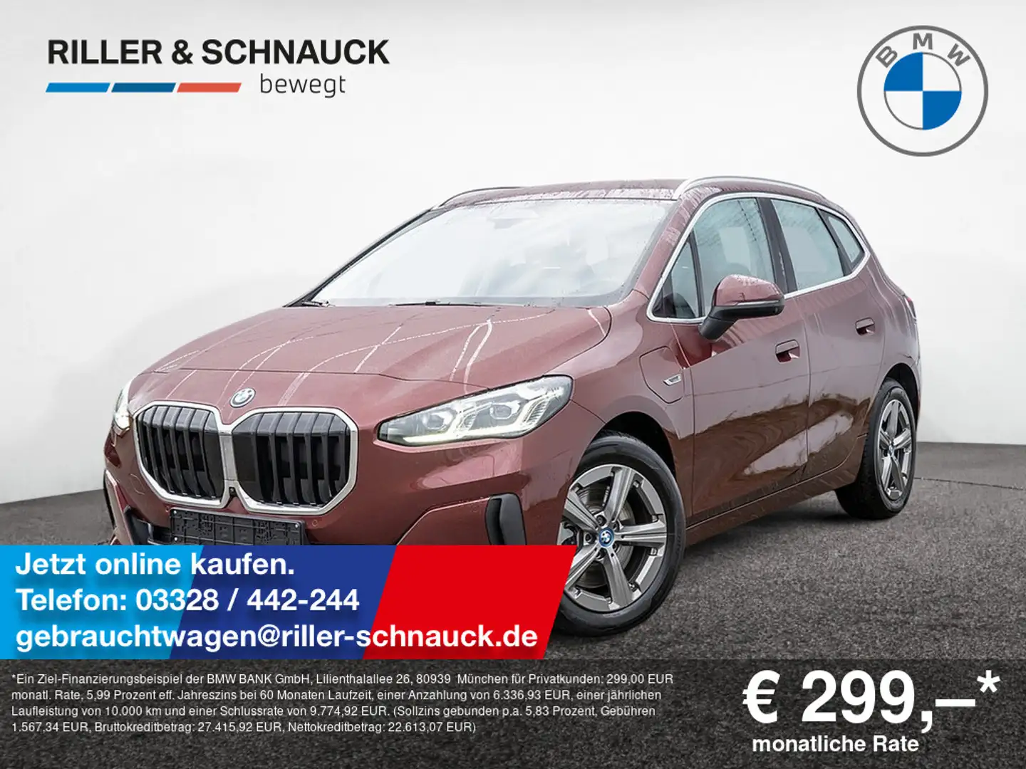 BMW 230 e Active Tourer xDrive 360°+HUD+ACC+NAVI+K Rouge - 1