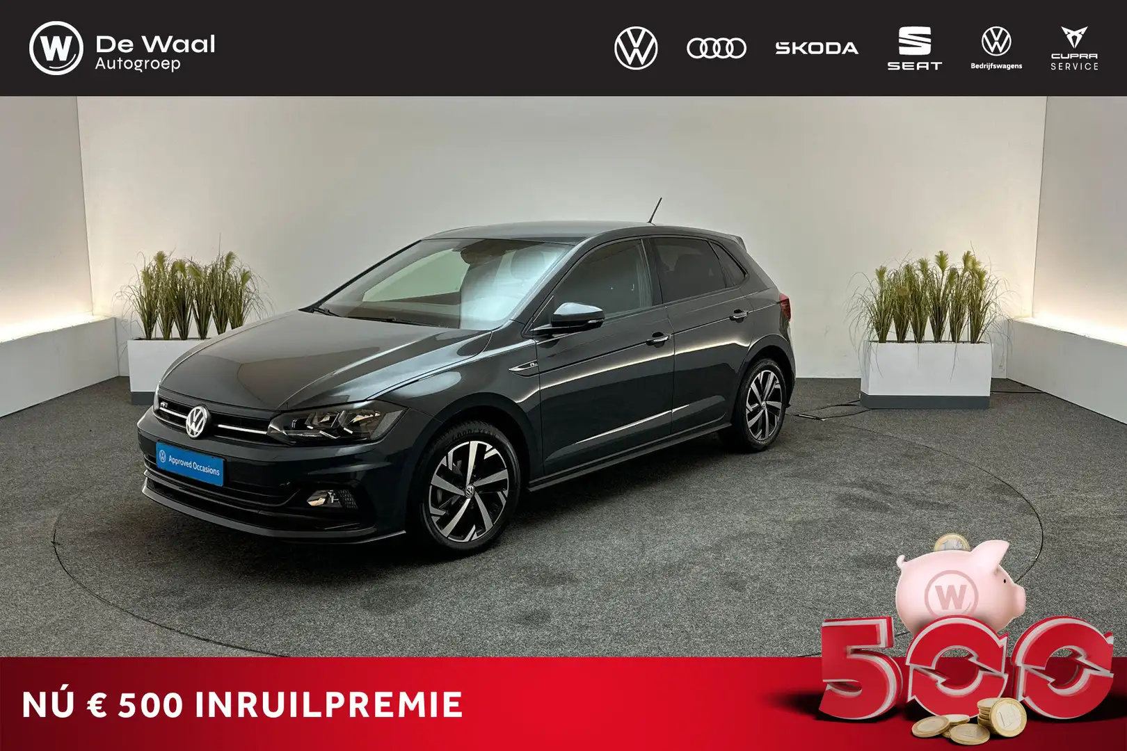 Volkswagen Polo 1.0 TSI 95pk R Line | R-Line, 16" LM Velgen, Priva Gris - 1