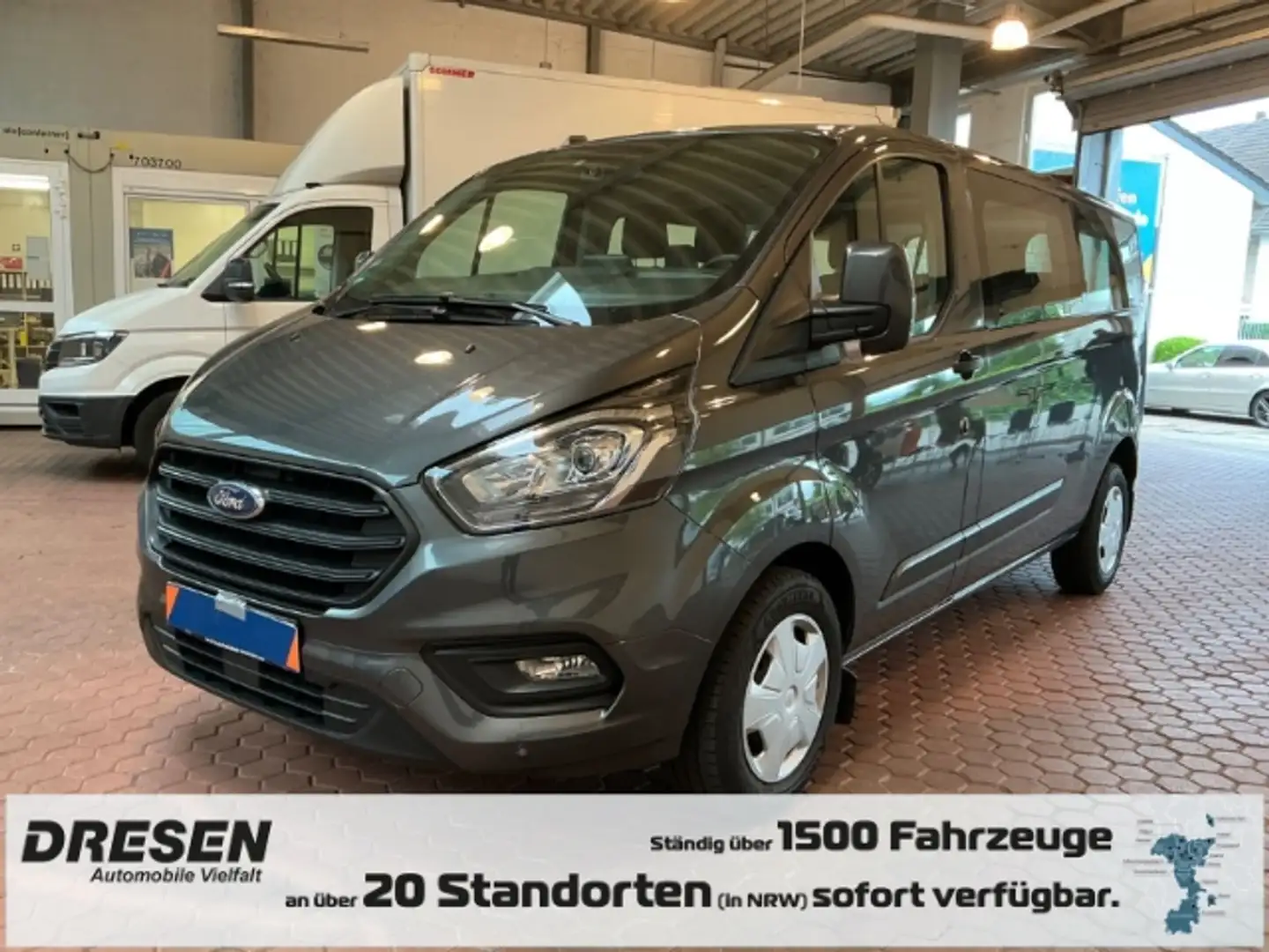 Ford Transit Custom Kombi 320 L2 9-Sitzer Allwetter Klima DAB Rückfahr Grau - 1