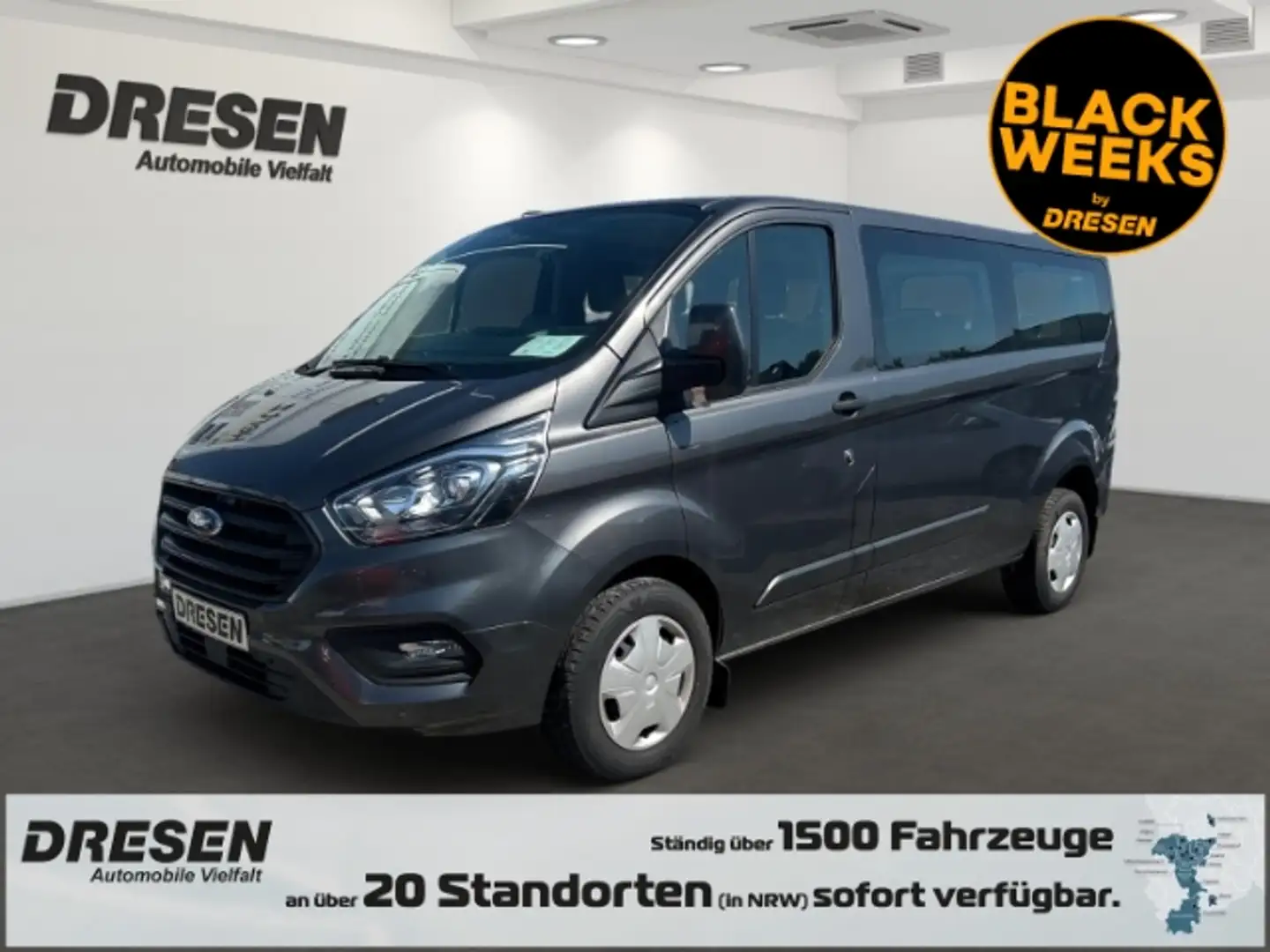 Ford Transit Custom Kombi 320 L2 9-Sitzer Allwetter Klima DAB Rückfahr Сірий - 1