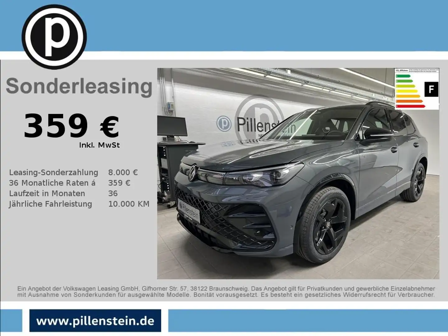 Volkswagen Tiguan TDI DSG R-LINE/BLACK AHK+MATRIX+KOMFORT+AREA Grau - 1