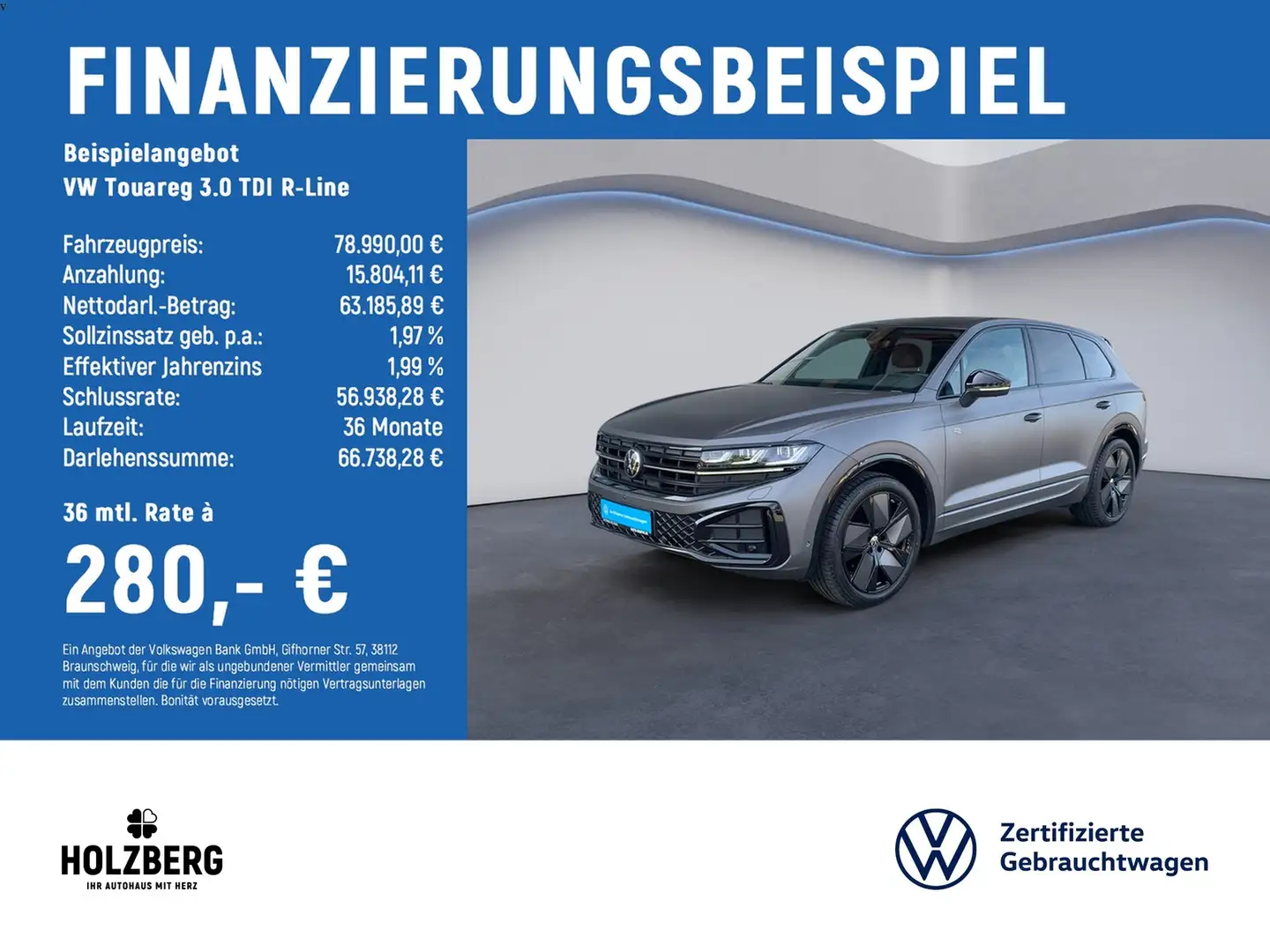 Volkswagen Touareg 3.0 TDI R-Line LUFT+STHZ+AreaView+BlackStyle Gris - 2