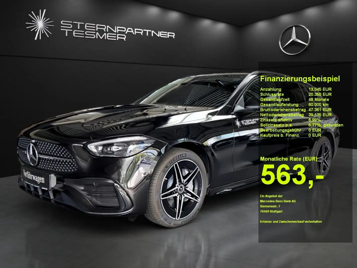 Mercedes-Benz C 300 e T-Modell +AMG+Night+MBUX+Sportausp.+PANO Schwarz - 1