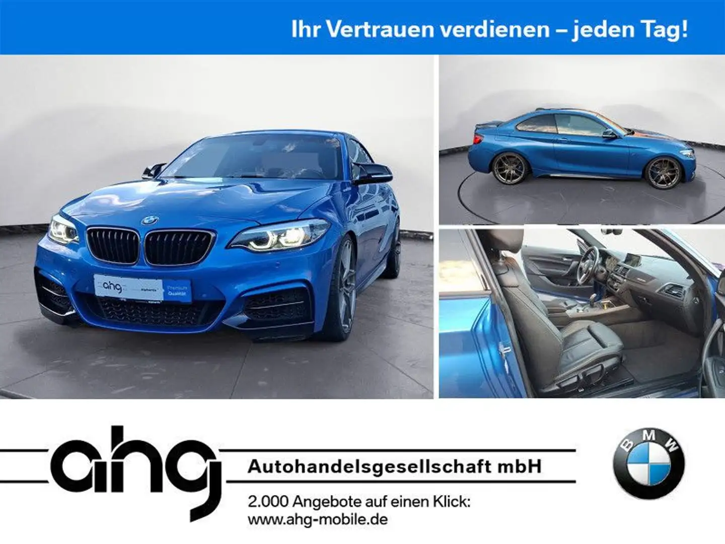 BMW 240 xDrive Steptronic Coupe Navi Prof, Harman- Bleu - 1