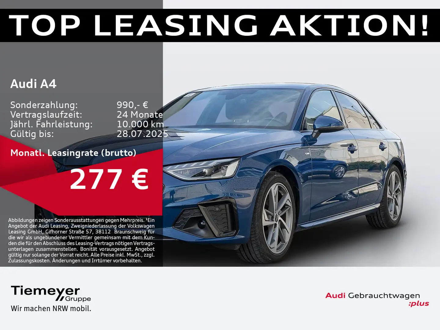 Audi A4 35 TFSI 2x S LINE LED OPS VIRTUAL AHK Blau - 1