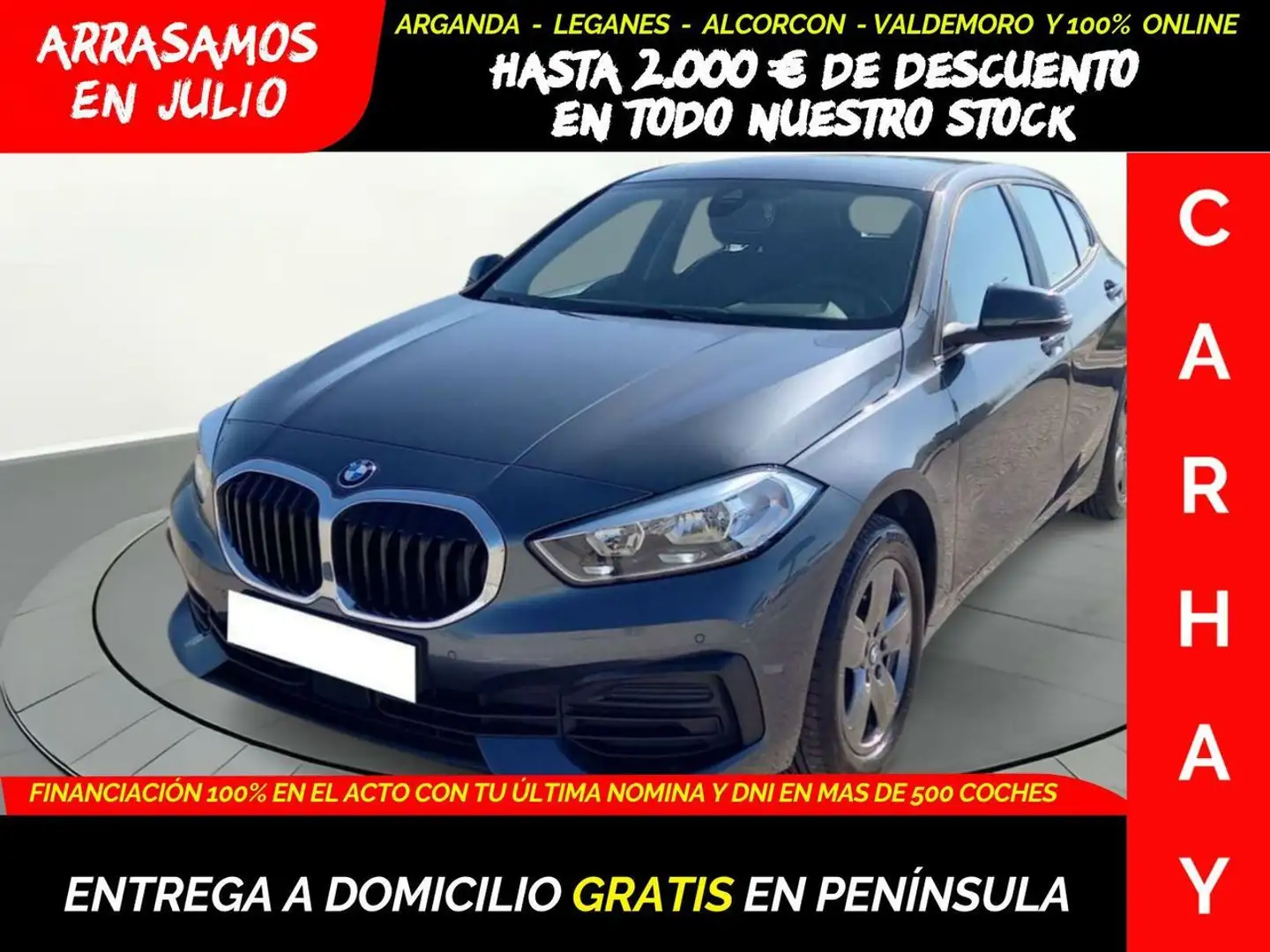 BMW 116 HATCH d AdBlue Gris - 1