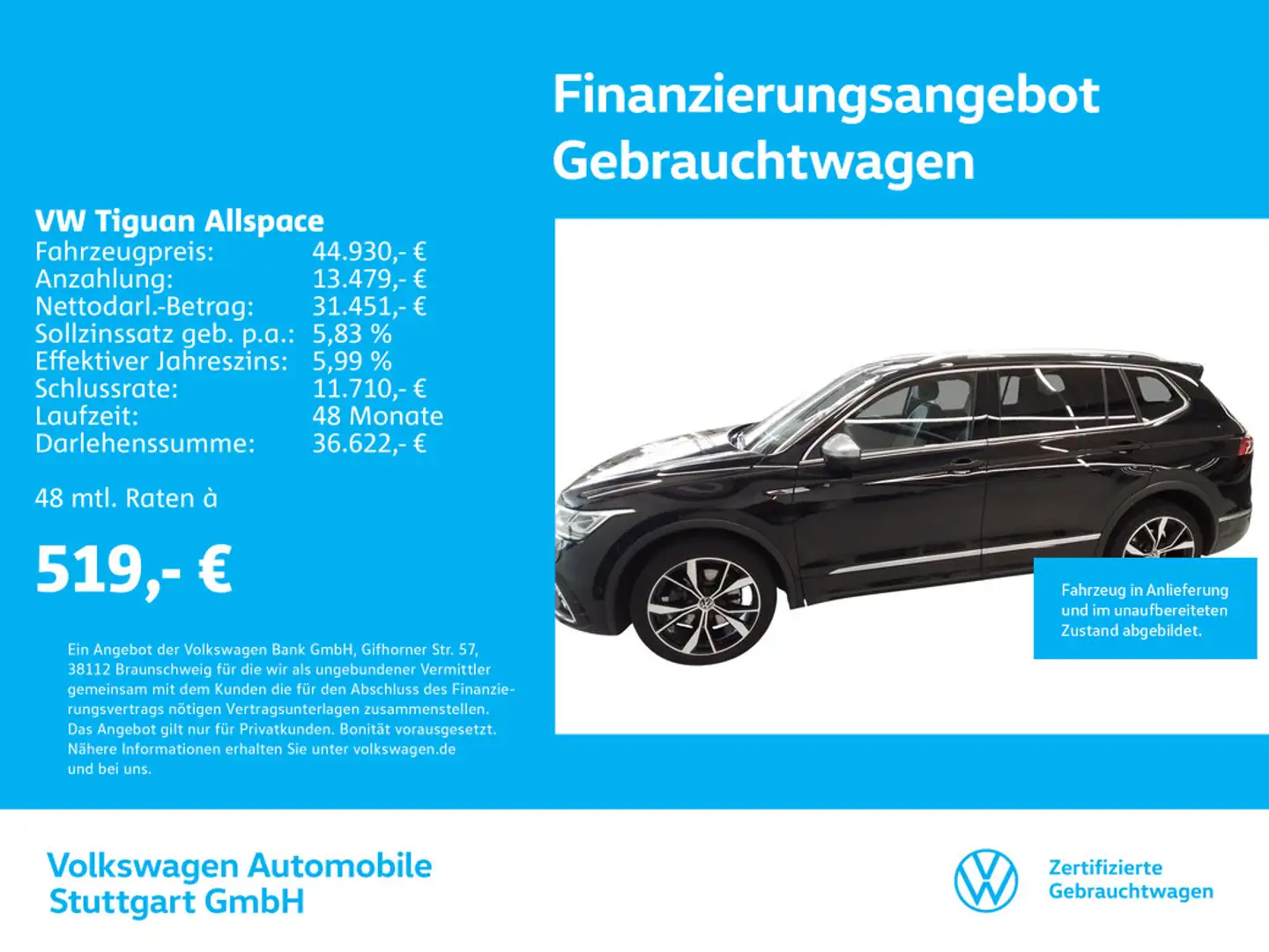 Volkswagen Tiguan Allspace R-Line 2.0 TSI DSG 7-Sitze Navi Schwarz - 1