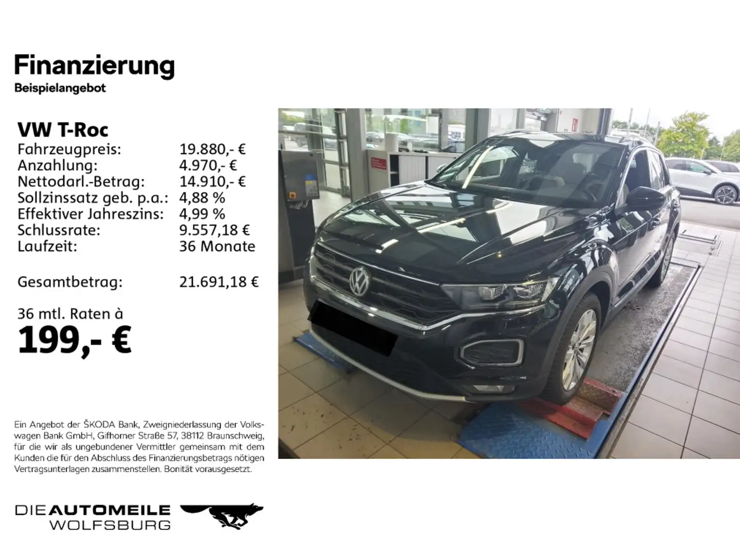 Volkswagen T-Roc 1.0 TSI Sport AHK /LED/Sitzhzg Schwarz - 2