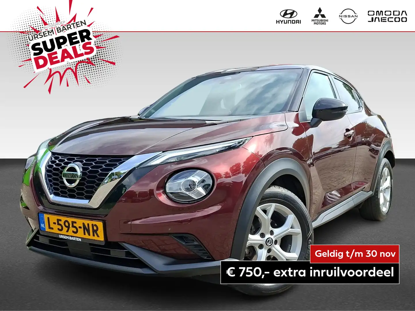 Nissan Juke 1.0 DIG-T N-Connecta Rood - 1