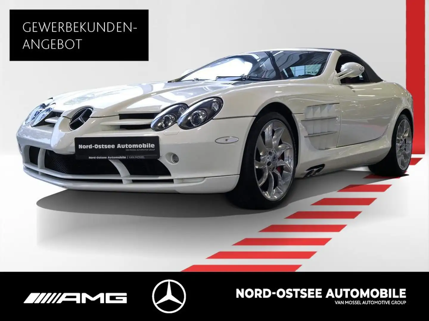 Mercedes-Benz SLR McLaren Roadster UNIKAT SONDERLACK DT.FAHRZG Blanc - 1