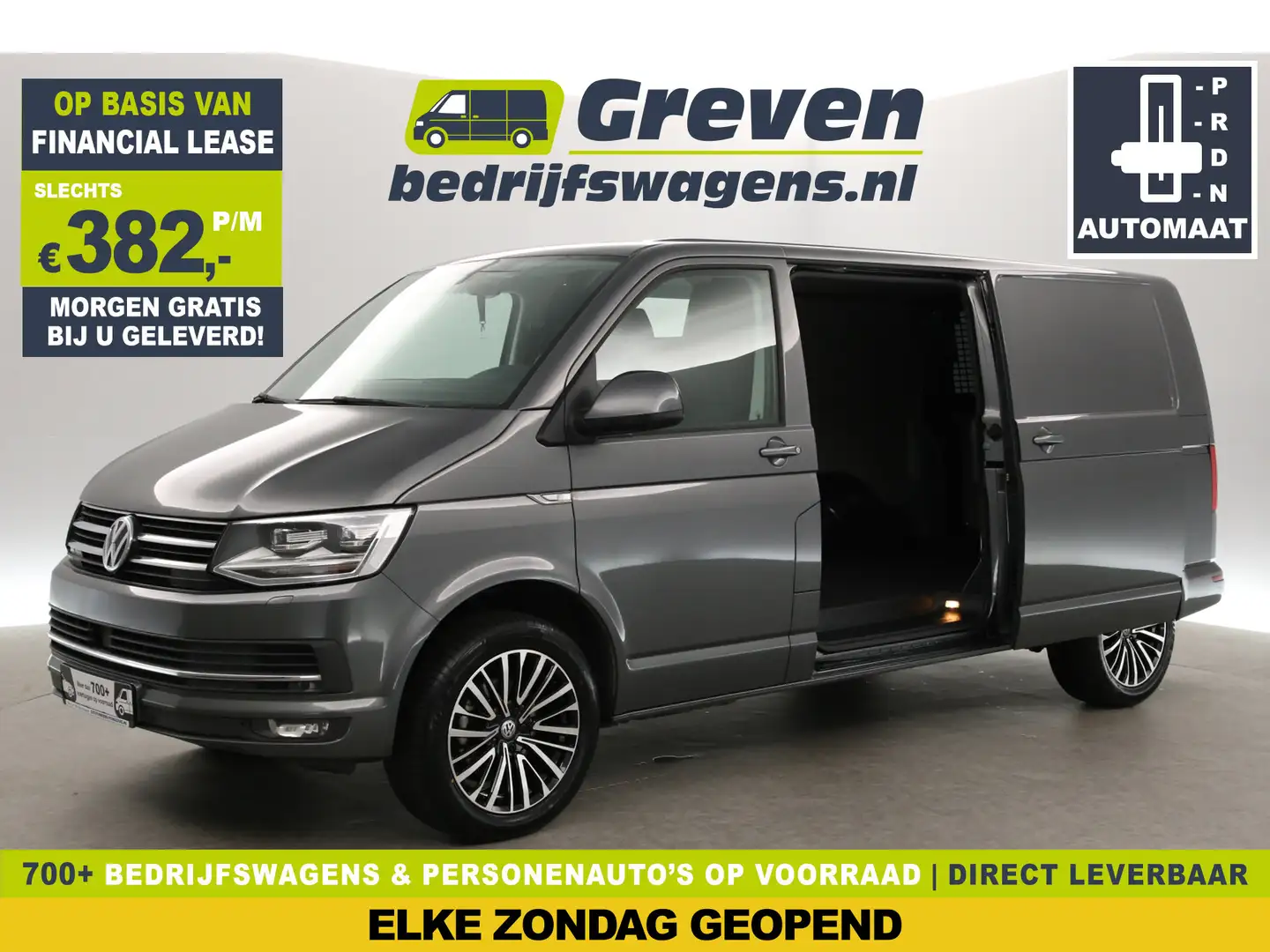 Volkswagen T6 Transporter 2.0 TDI L2H1 | 150PK | Aut. | Airco | Cruise | 3-Z Gris - 1