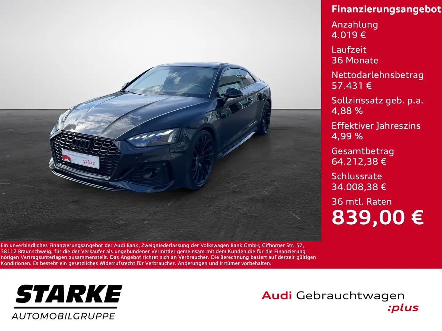 Audi RS5 RS 5 Coupe 2.9 TFSI quattro Schwarz - 1