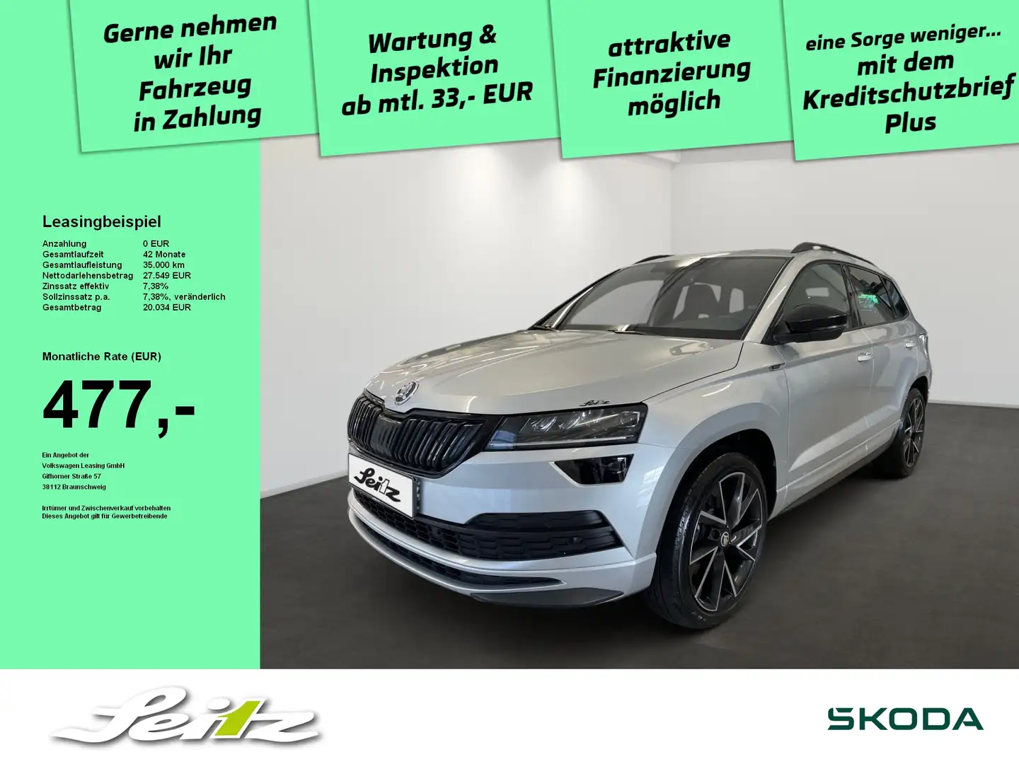 Skoda Karoq 2.0 TDI 4x4 Sportline *AHK*KAMERA*NAVI*LED* Plateado - 1