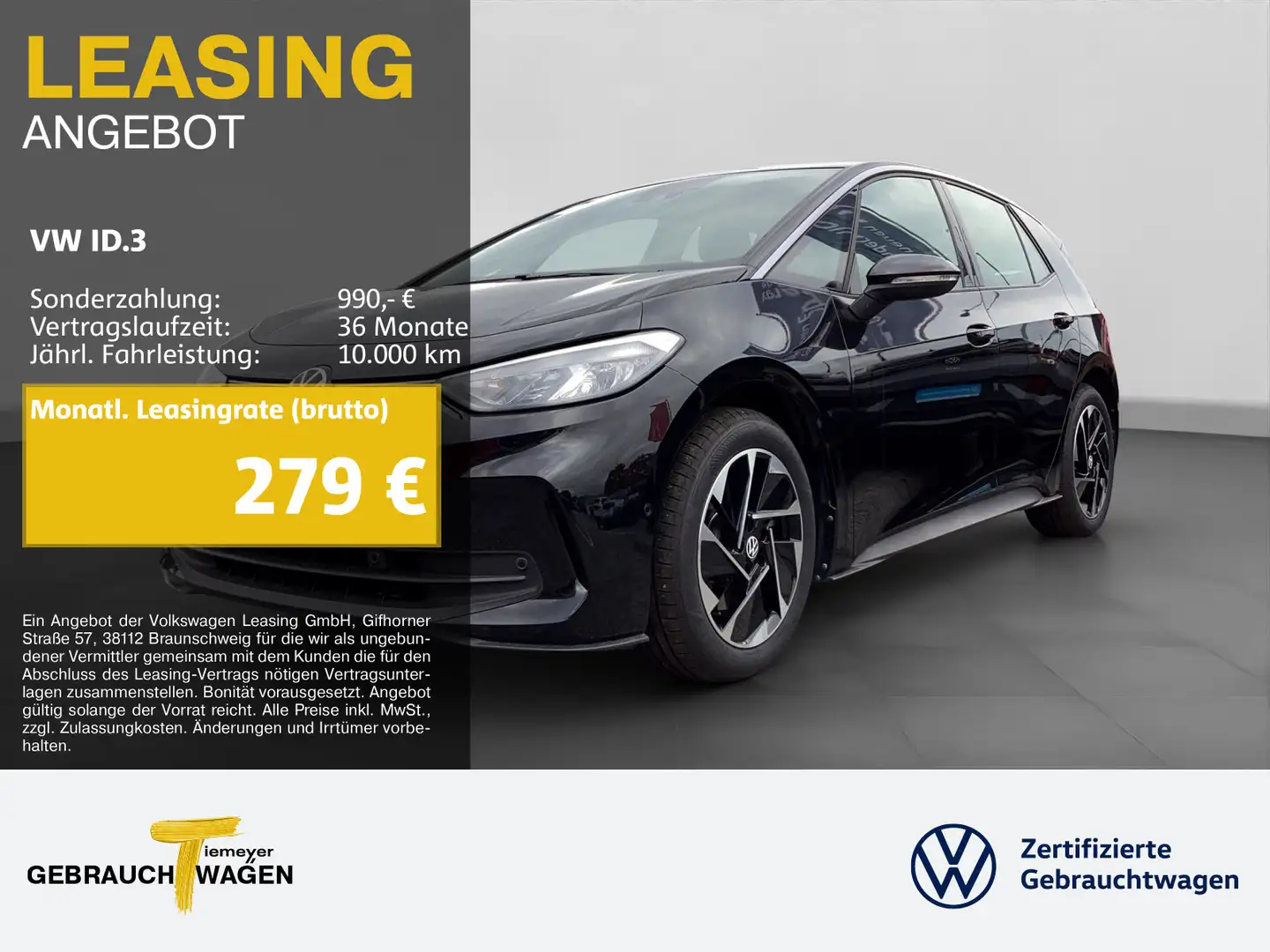 Volkswagen ID.3 PRO LM18 NAVI KAMERA SITZH Schwarz - 1