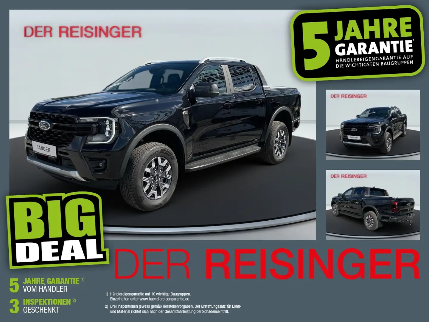 Ford Ranger WT PHEV DK 4WD 5 Jahre Garantie, Laderollo Schwarz - 1