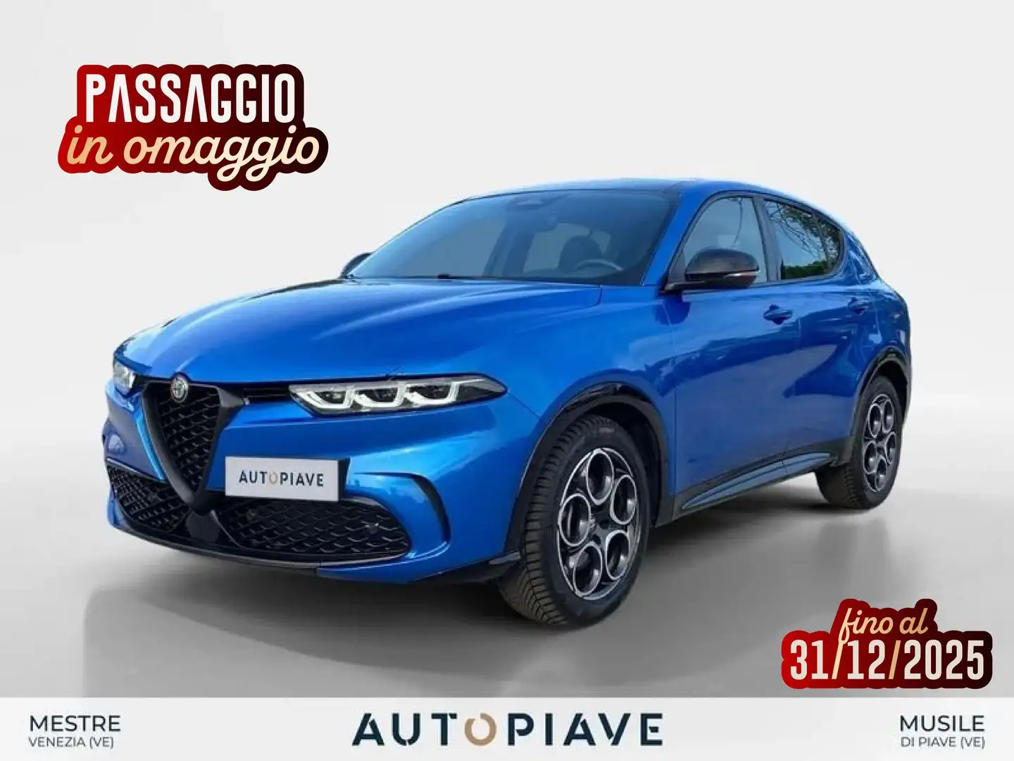 Alfa Romeo Tonale Tonale 1.6 diesel 130 CV TCT6 Sprint Tetto, pelle Albastru - 1