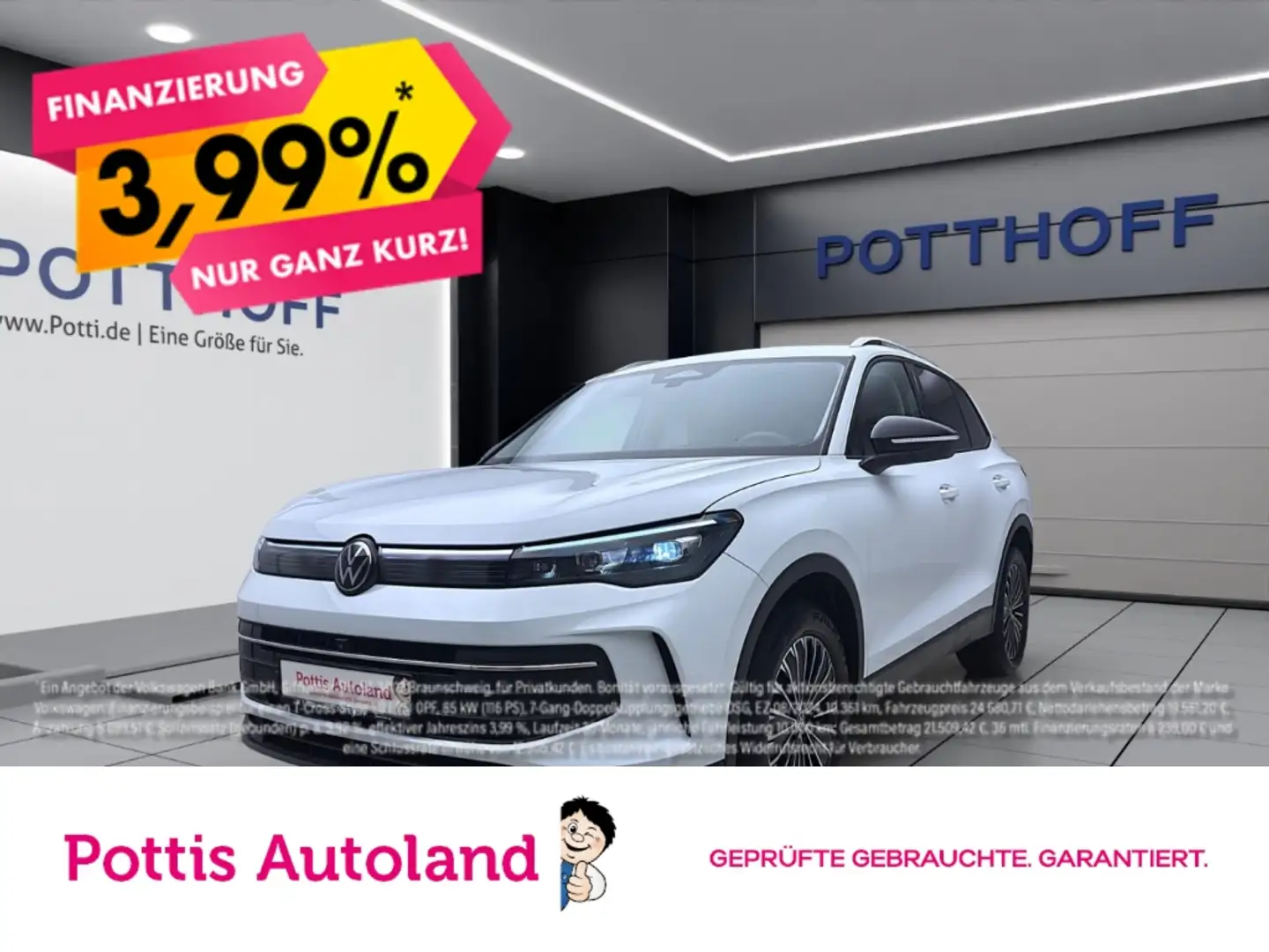 Volkswagen Tiguan 2.0 TDI DSG GOAL AHK NAVI PDC LED+ Weiß - 1