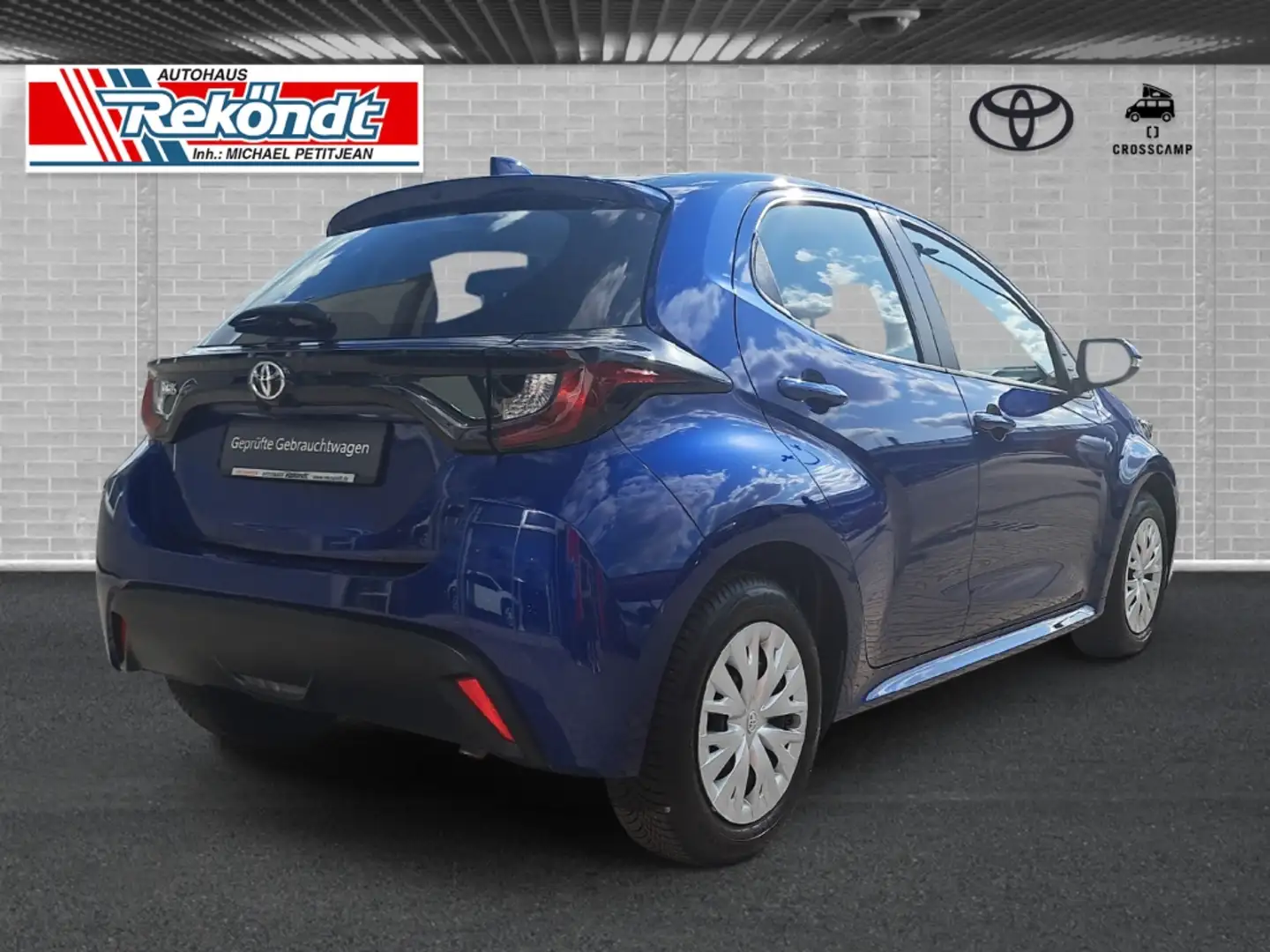Toyota Yaris Comfort 1.0 Klimaanlage, Applecarplay, Rückfahrkam Blau - 2