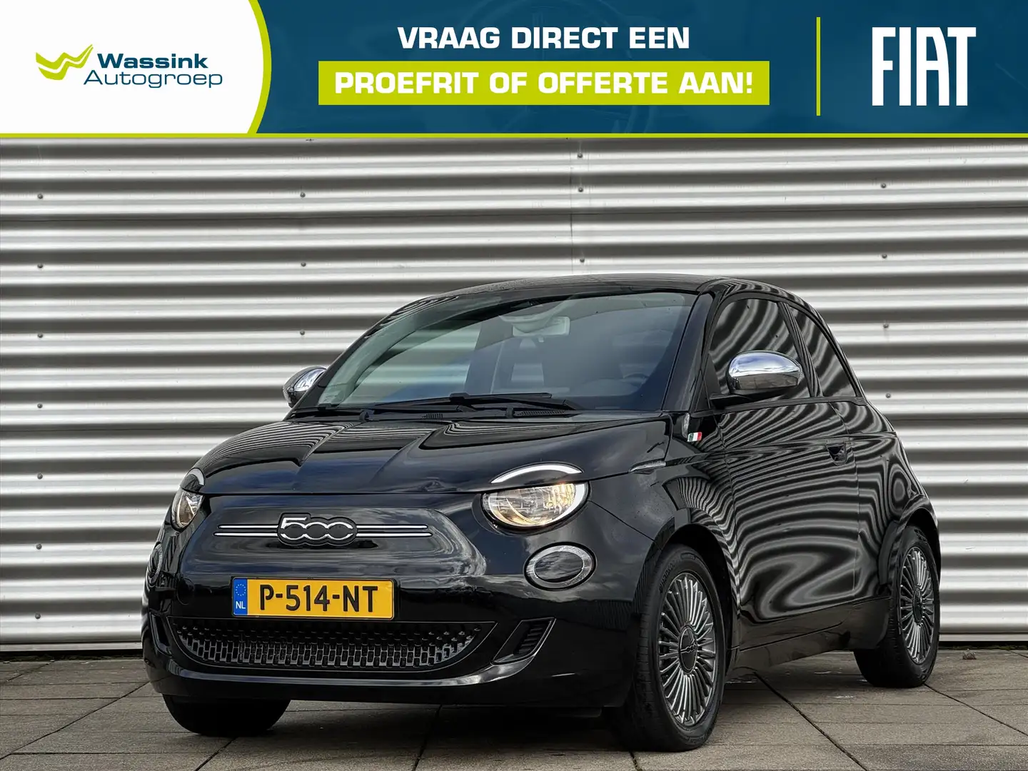 Fiat 500e 42kWh 118pk Automaat Icon | Navigatie | Lichtmetal Zwart - 1
