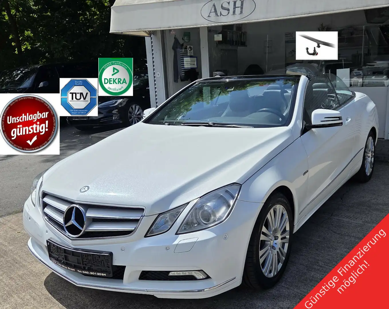 Mercedes-Benz E 200 Cabriolet BlueEff.Xenon.Leder.Navi.SHZ. Bianco - 1