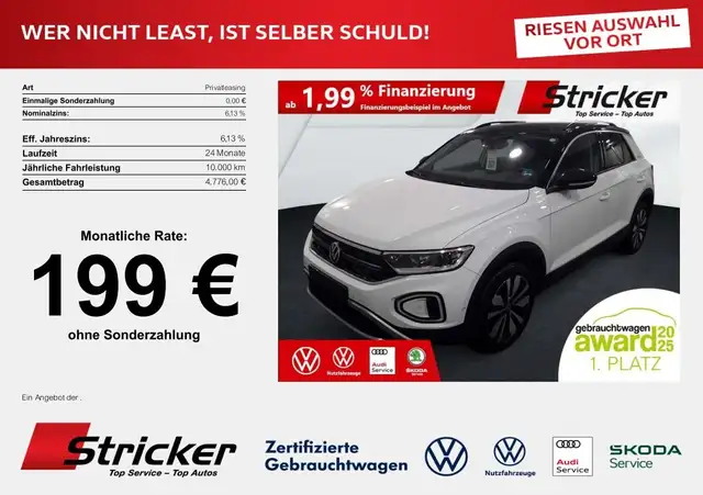 Volkswagen T-Roc Goal 2.0TDI DSG 199, ohne Anzahlung Navi AHK Kame