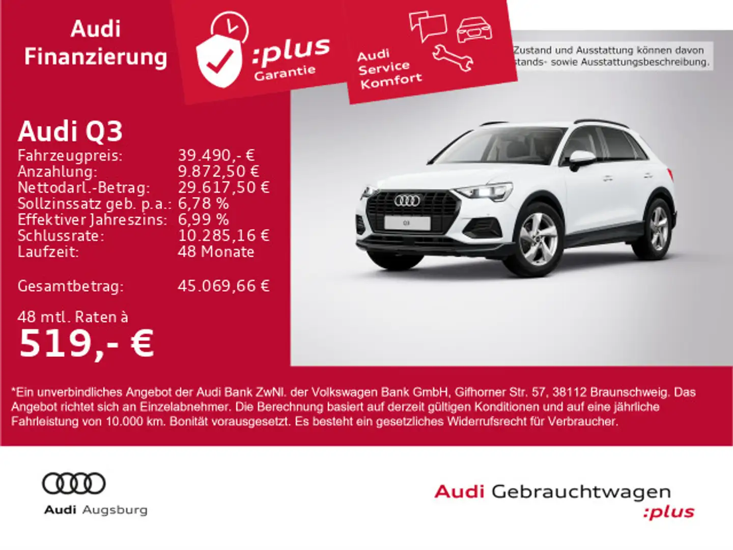 Audi Q3 advanced 35 TFSI S tronic *ACC*AHK*LED*8-fach Weiß - 1