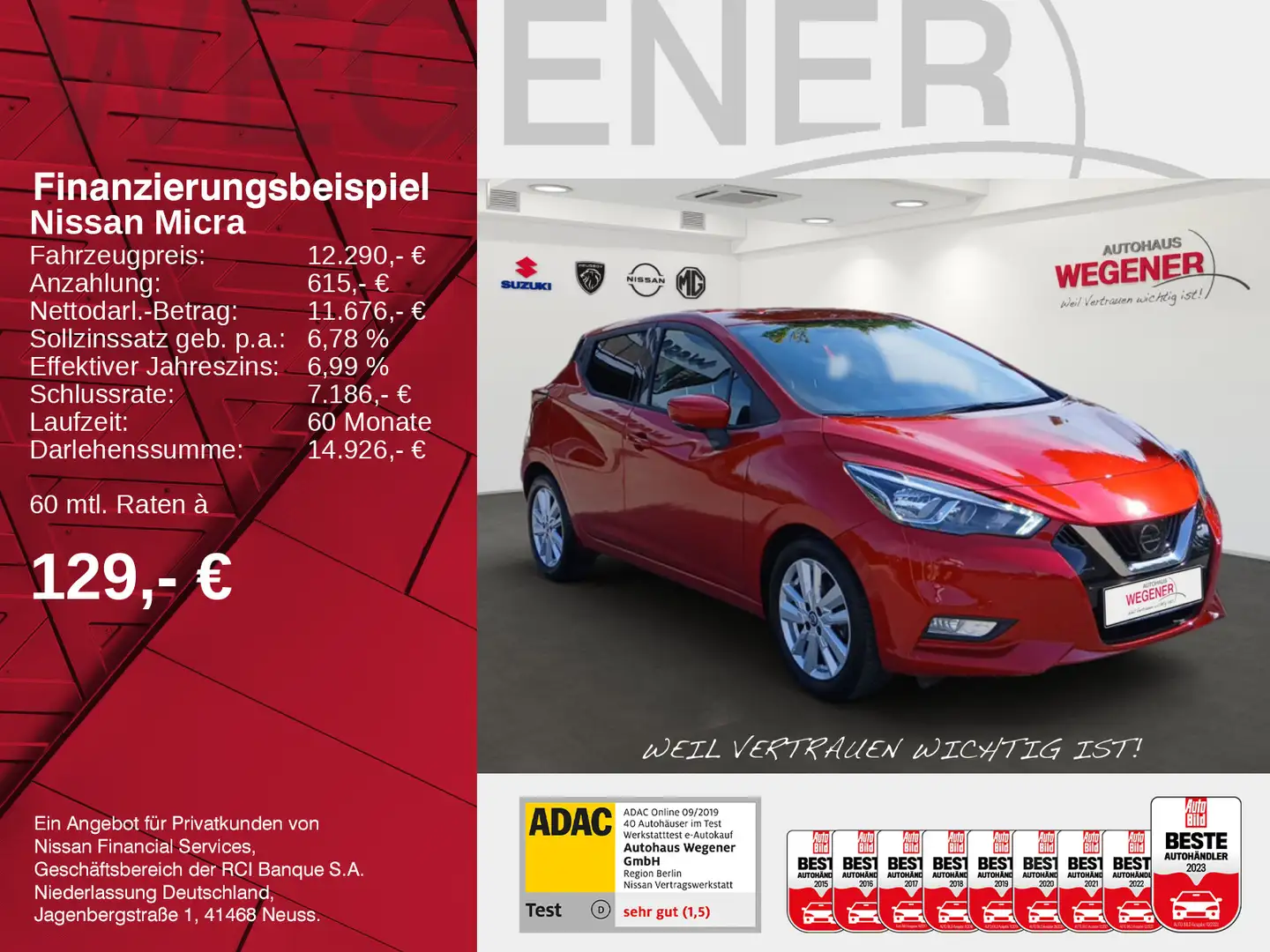 Nissan Micra MICRA IG-T N-Way+Kamera+Klima+Alufelgen Rot - 2