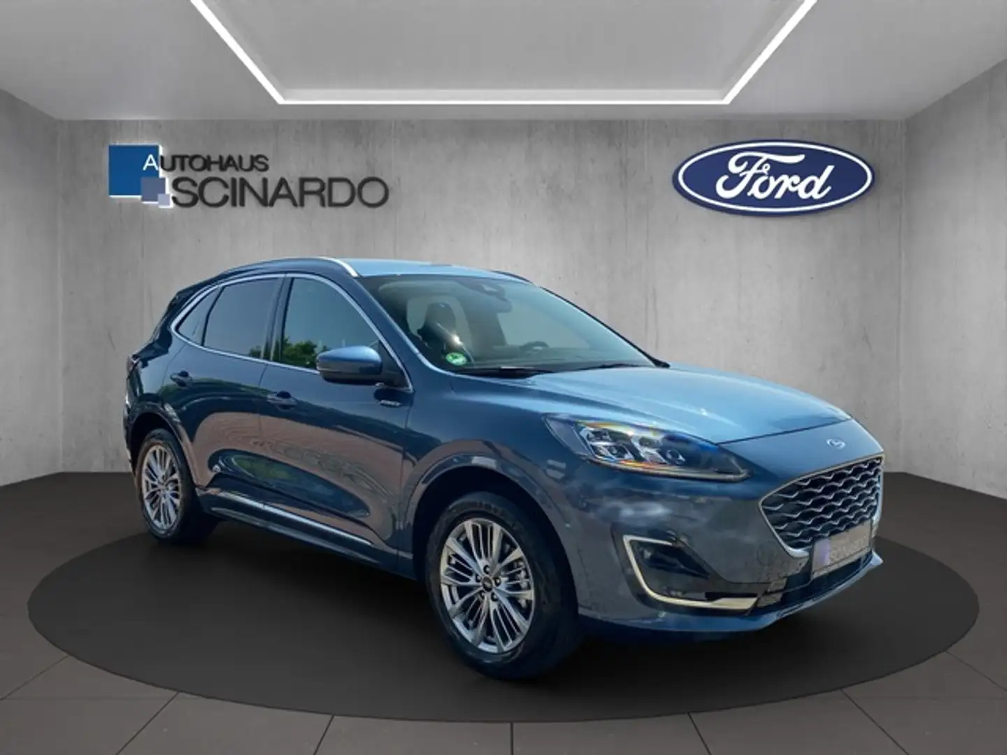 Ford Kuga 2.5PHEV Vignale LEDER*NAVI*B&O*LED*RFK*PDC Blauw - 2