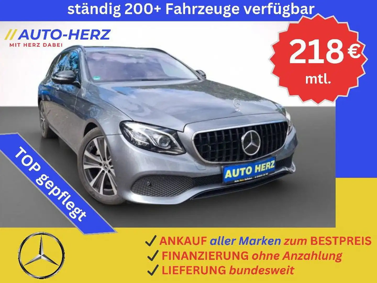 Mercedes-Benz E 220 d T Avantgarde *AHK+LEDER+LED+MEMORY+NAVI* Grau - 1