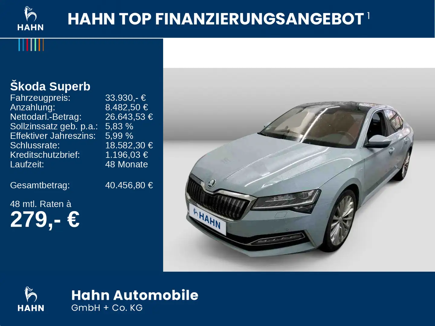 Skoda Superb 1.4TSI Hybrid DSG L&K iV DCC AHK Voll-LED Grau - 2