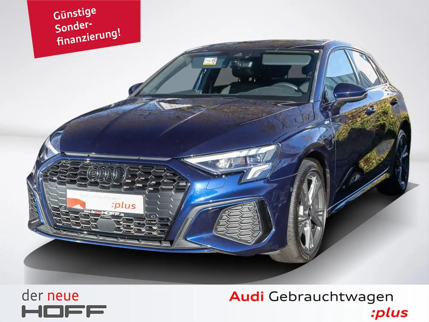 Audi A3 40 e-tron S line 18 Zoll Navi LED optik schwarz Blau - 1