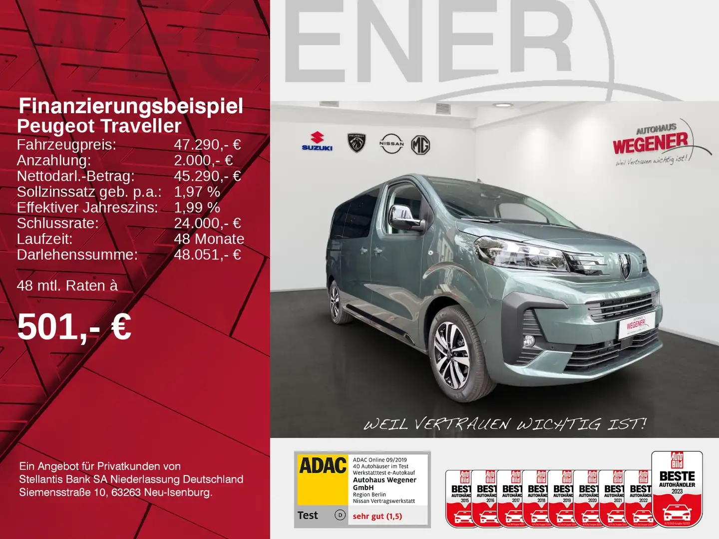 Peugeot Traveller Allure L2 VIP 180 EAT8 *AHK*Standh.* Verde - 2