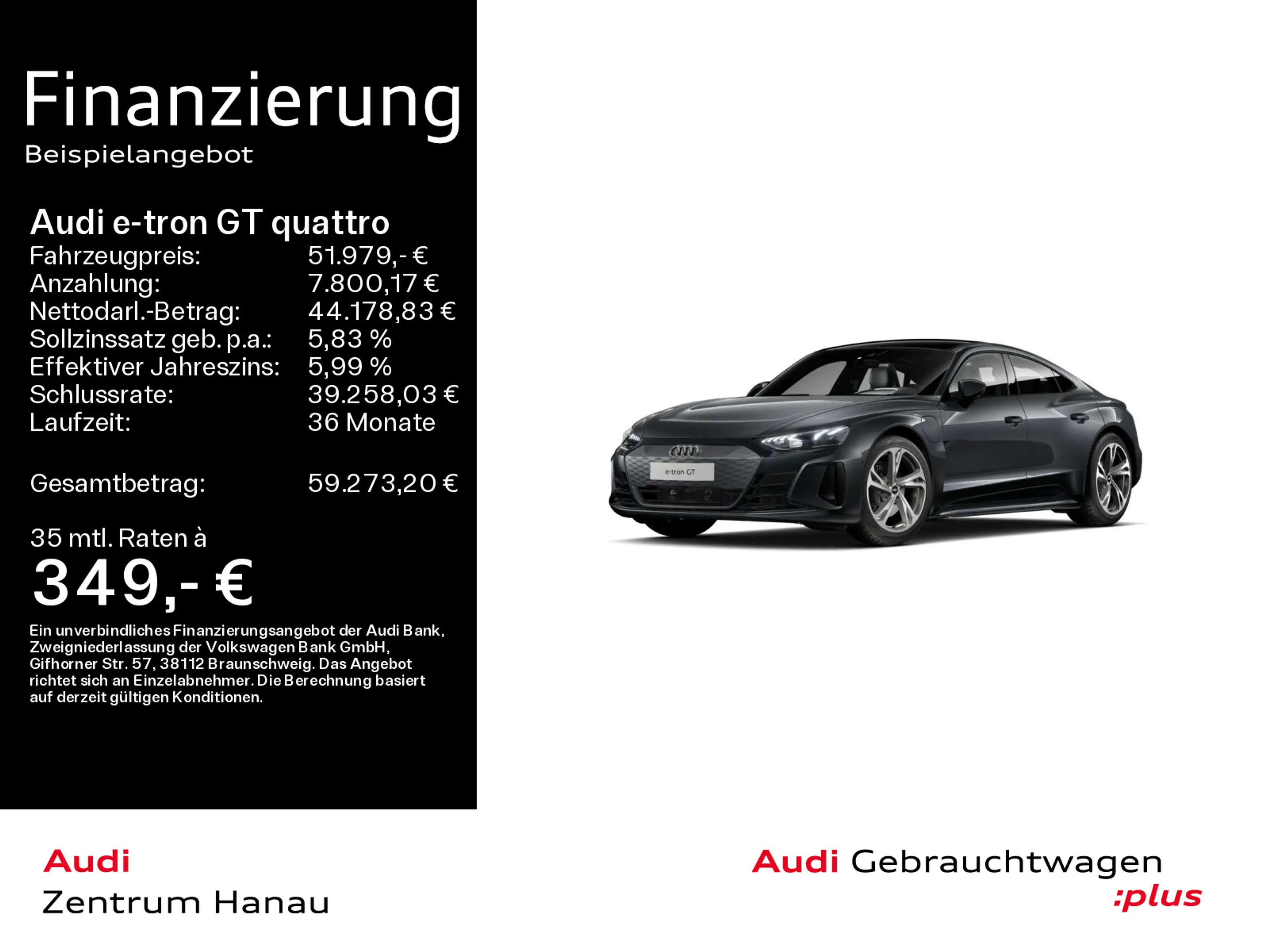 Audi e-tron GT e-tron GT QUATTRO *NAVI*LED*PANO*KAMERA*20 ZOLL*