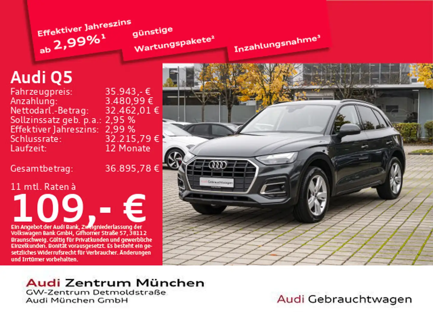 Audi Q5 40 TDI qu. S tronic Virtual/Navi+/Privacy Grau - 1