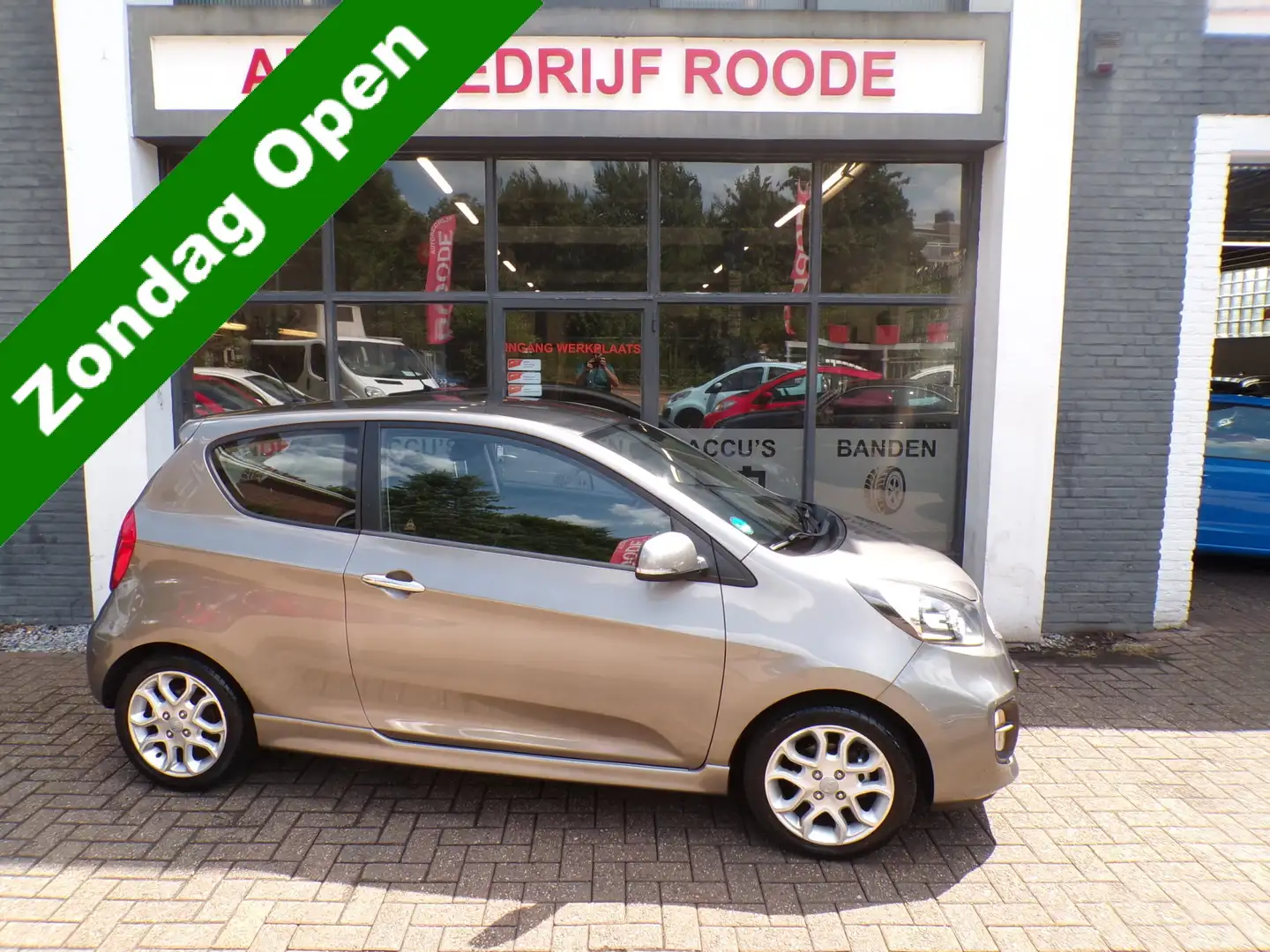 Kia Picanto 1.2 CVVT Sport + NIEUWE APK , TOP STAAT! ""ZONDAG Grijs - 1
