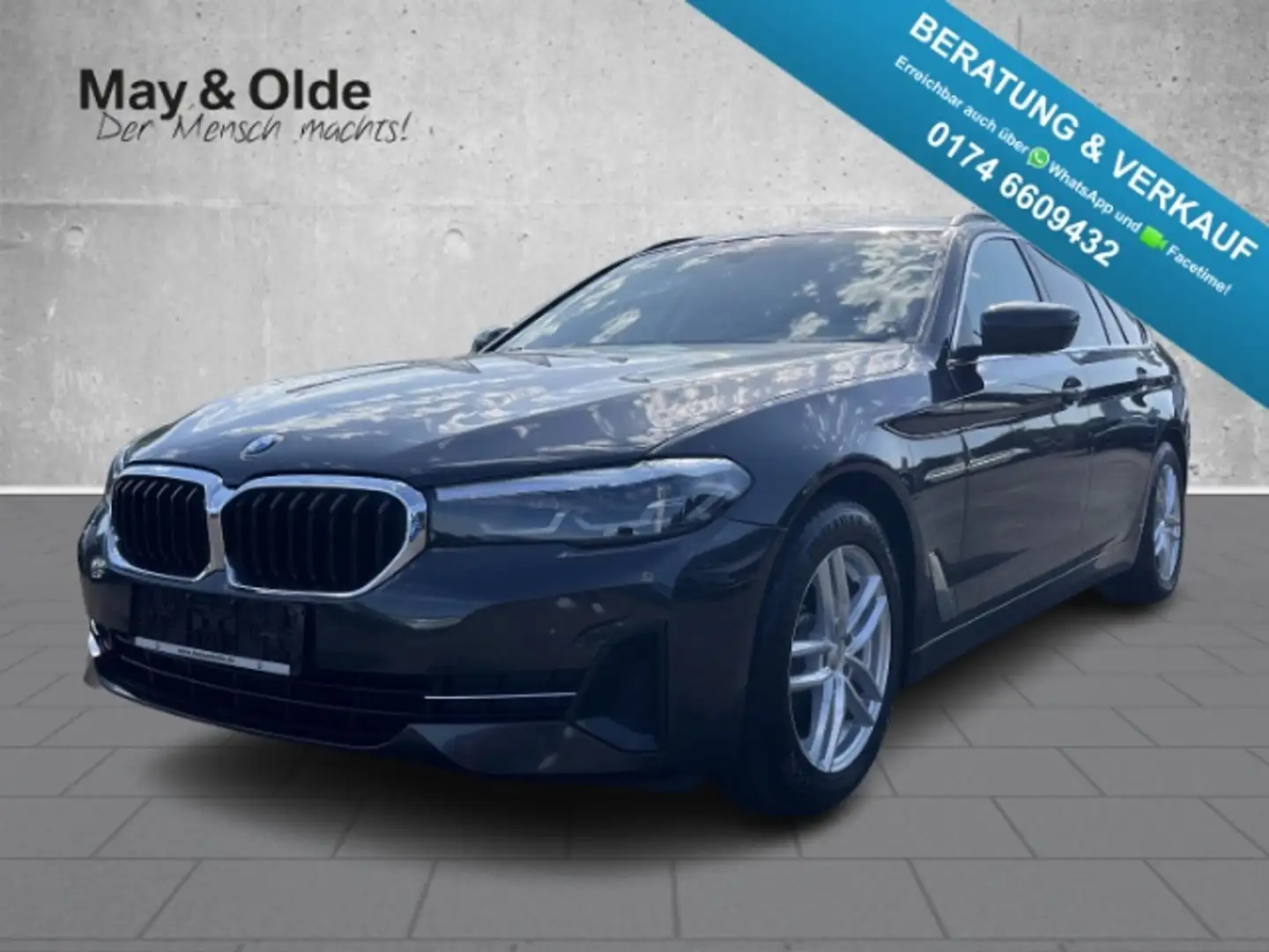 BMW 520 d Touring Aut. LED Navi Kamera Leder CarPlay Grau - 1