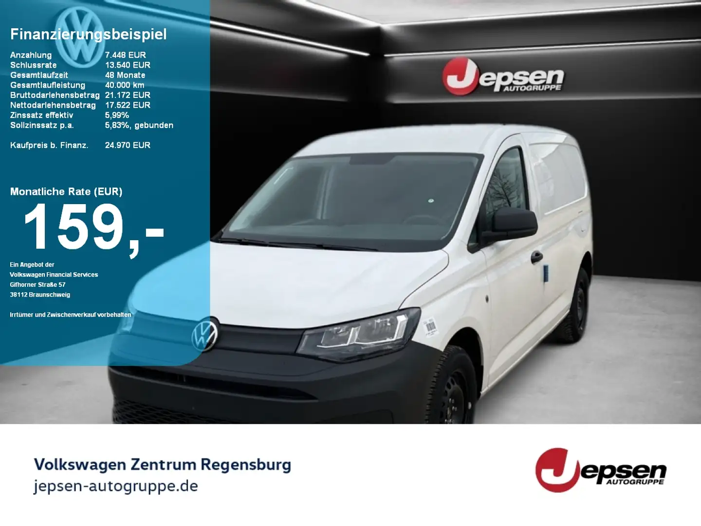 Volkswagen Caddy Maxi Cargo TDI KLIMA PDC Heckflügeltür Weiß - 1