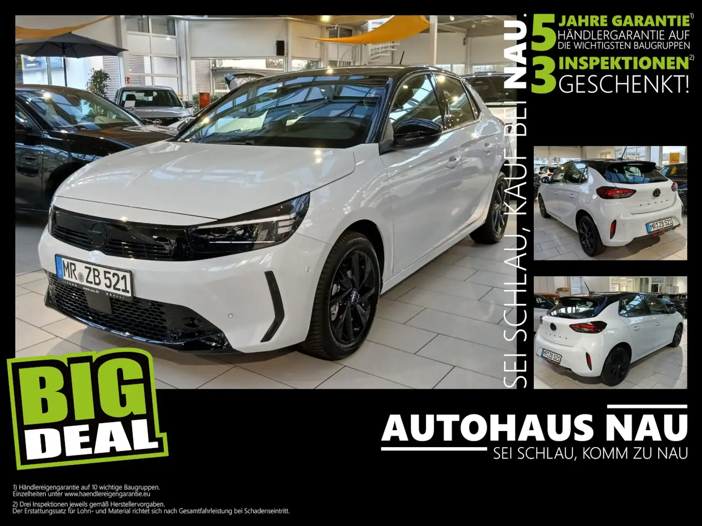 Opel Corsa GS. 1.2 Direct inkl. Big Deal Weiß - 1